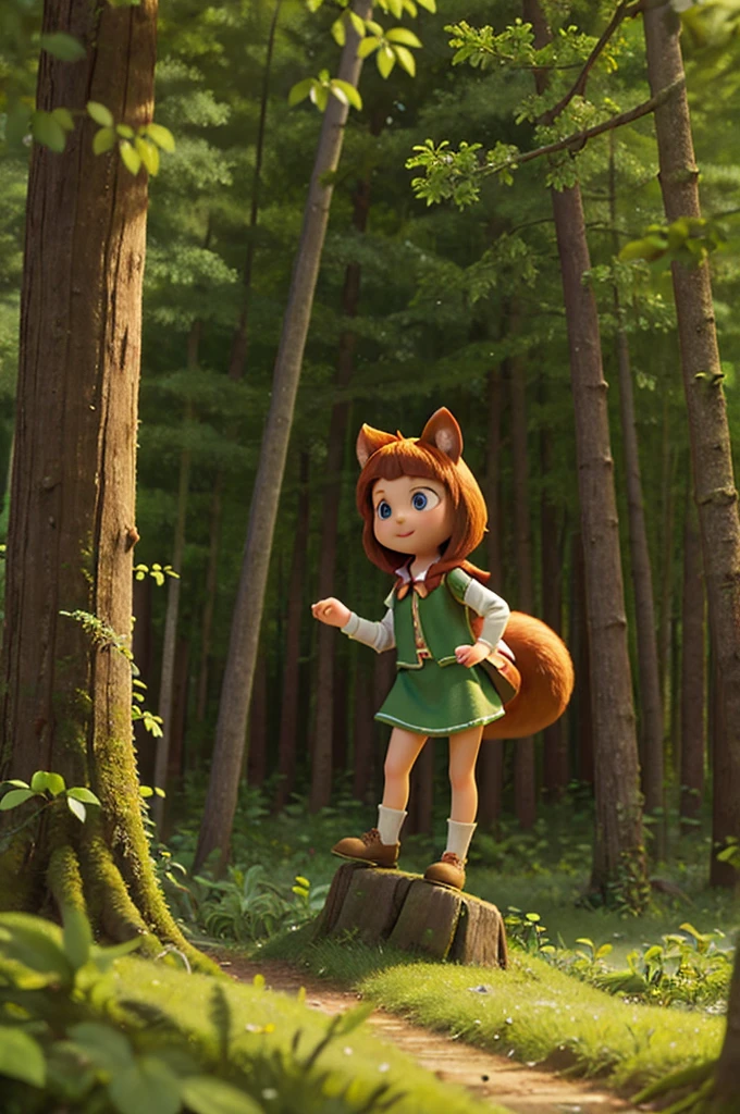 Forest fantasy, bestquality ((only forest magic)), squirrles