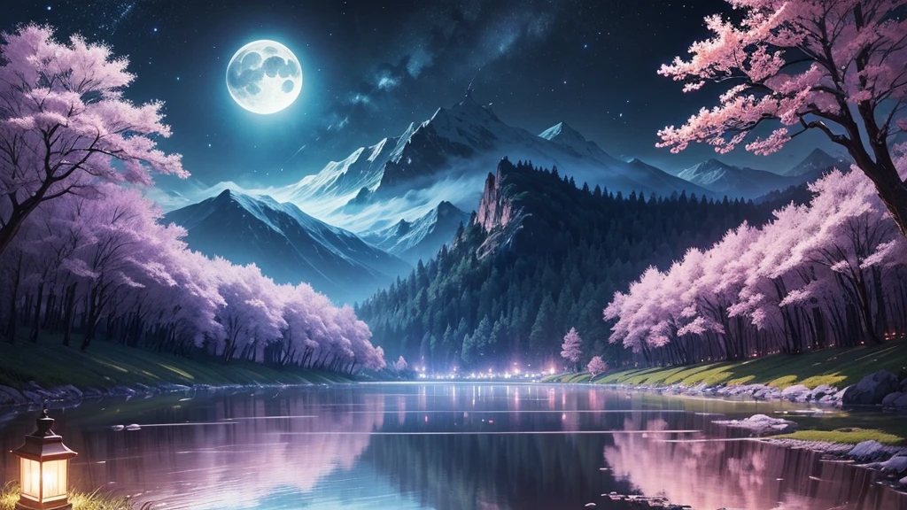 Fantastic night scenery、moonlight