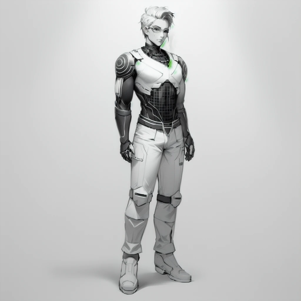 Enhance render style, grey color scheme, monochrome