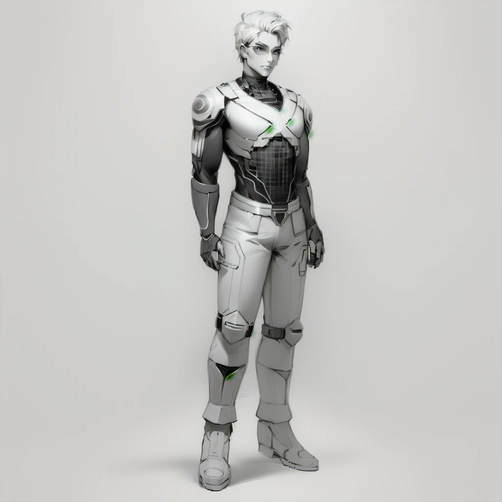 Enhance render style, grey color scheme, monochrome