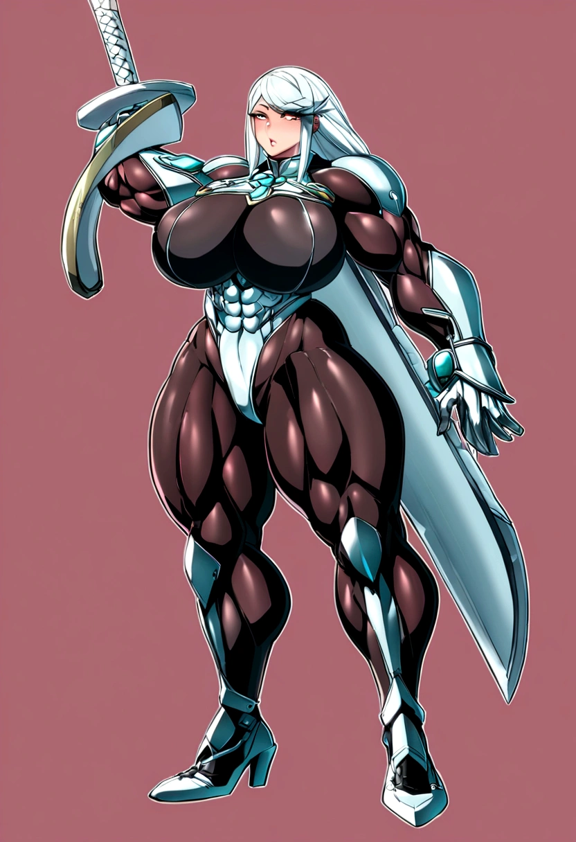 huge muscle woman wearign huge sword