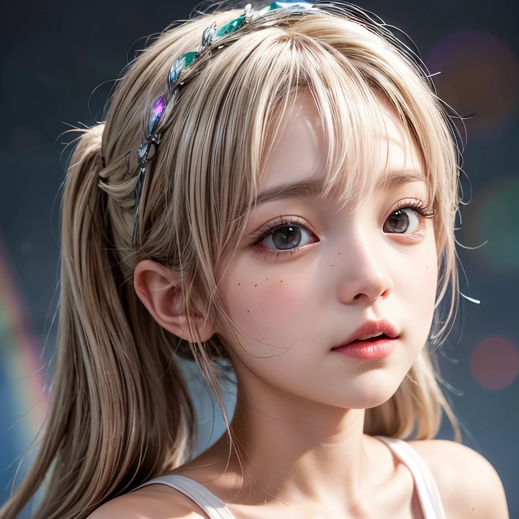 NSFW, 8k, High-level, absurd, masterpiece, best quality, primitive, very detailed CG, very detailed wallpaper, perfect lighting, Extremely detailed (((The personifying " draco malfoy " as a Little Girl))), MysticSight, Tyndall effect, Tyndall scattering, Studio gray background with (many Dazzling RainbowColor particles BokeH:1.28), (RoundlyButts, ThighGap), (Exposed:0.4), (Assfocus with looking ahead), BREAK (NOGIZAKA face variations) Extremely Detailed very KAWAII face variations, perfect anatomy, Childish, captivating gaze, elaborate detailed Eyes with (sparkling highlights:1.28), long eyelashes、Glossy RED Lips with beautiful details, Coquettish tongue, Rosy cheeks, Radiant PearlSkin with clear transparency . { (Dynamic LifeLike expressions:1.4) | :d) }, (large eyes:-1) .