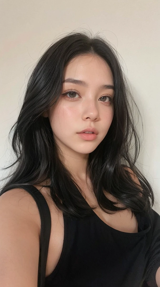 girl with straight black hair