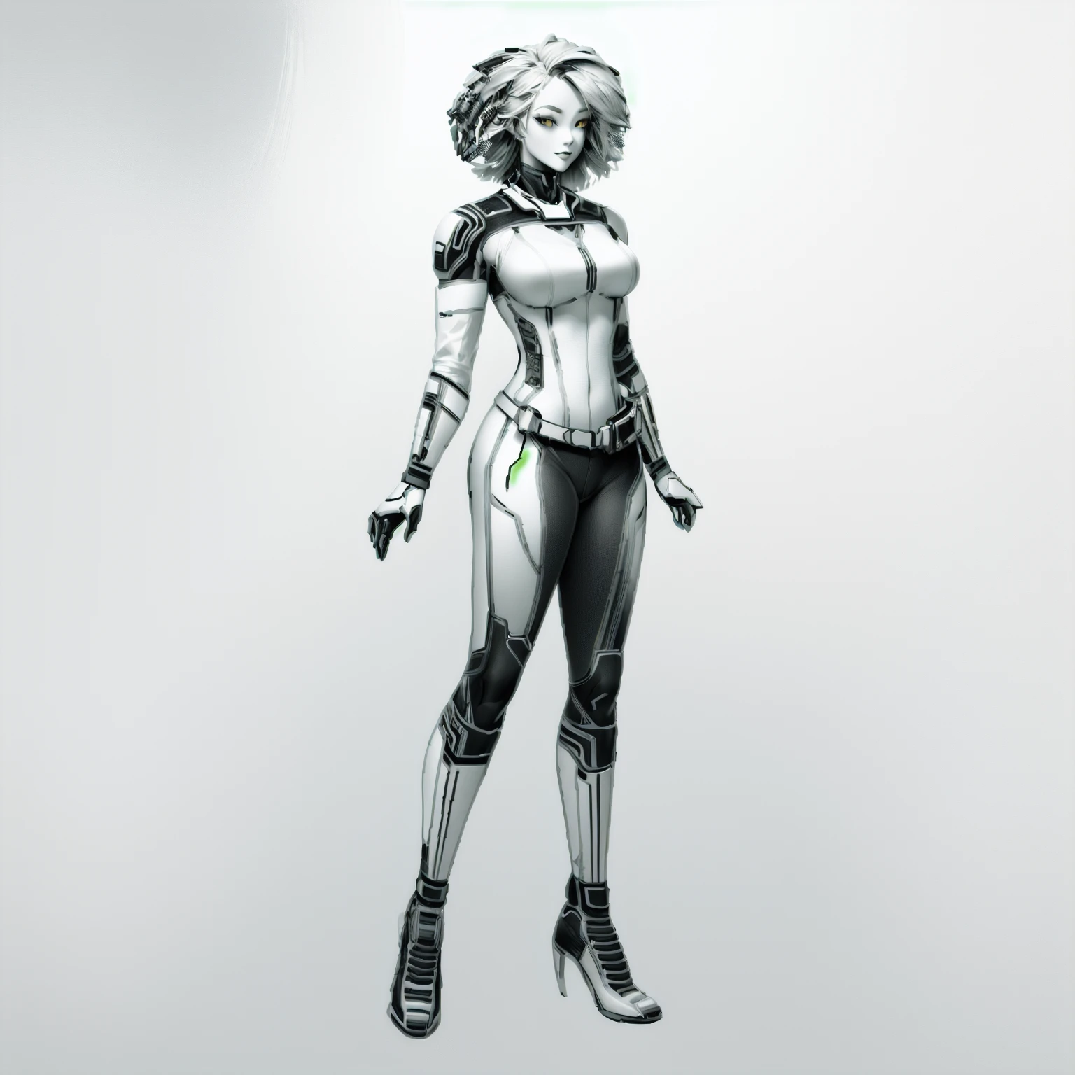 Enhance render style, grey color scheme, monochrome