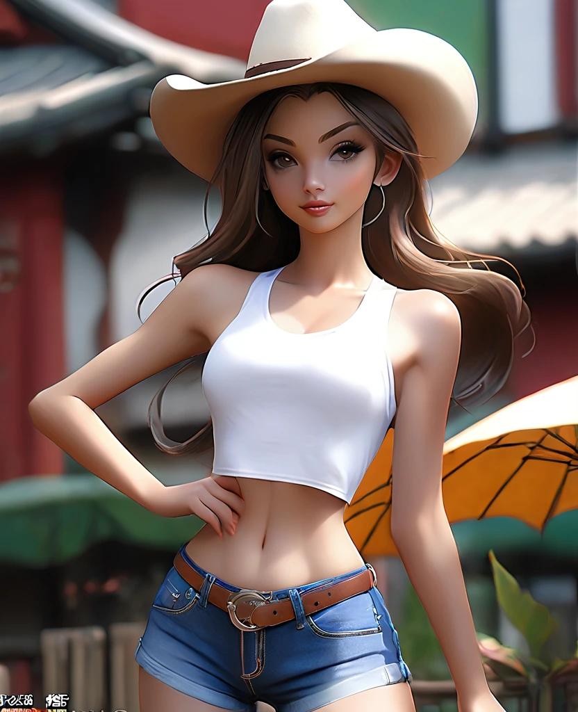 8K, RAW Photos, Highest quality, masterpiece, Realistic, Photorealistic, (1 Ultimate beauty), middle aged, Highly detailed face, (Perfect Teeth), Detailed eyes, double eyelid, eyelash, Grin, Lip details, Brunette Bob, Big Breasts, (White short tank top), ((Dolphin Shorts)), Cowboy Shot, Koen-dori in Tokyo, Soft Light, ((Written boundary depth)) 

Proceed with caution，((18 year old american girl)), (((slim, Narrow waist, Thin thighs, Thin arms))), (((Rear View, Realistic buttocks, Big Ass, BIG BREST Retrospective)))