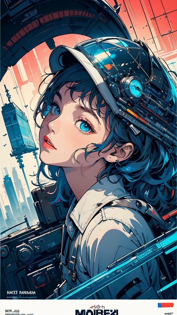 (((masterpiece, highest quality))),(((solo:1.2))),(((1girl:1.2))),32k wallpaper, very detailed, poster, vintage science fiction,(((((geometric cinematic movie poster))))), (bauhaus), shape,(((abstract))),(mid century modern),movie poster,(((((portfolio))))),(((((Close-up))))),(((((bust up))))),((((more various angle)))),(((highlight))),Vast landscape,((((heterochromia)))),(((complete. detailed face))),((((Extremely talented)))),(((((most complicated machine))))),(((genius mechanic))),((Overall colorfully)),neon sign
