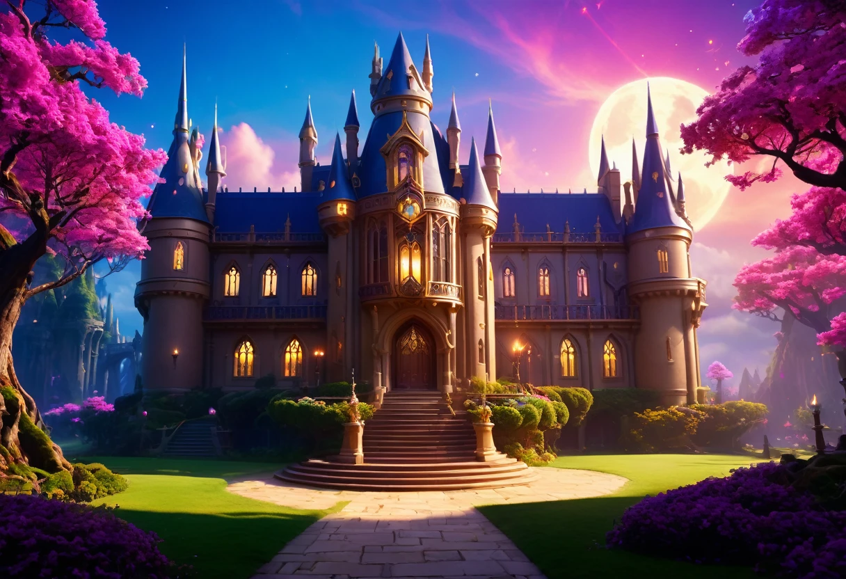 A magical academy protected by powerful spells, (best quality,4K,8K,high resolution,head of&#39;artwork:1.2),A large magic school with towers and domes, surrounded by&#39;a green field and&#39;a lake. L&#39;school is enveloped in&#39;a magical aura of colors that protects it from intruders. (c&#39;est à l&#39;interior of&#39;a large magical orb:1.2).