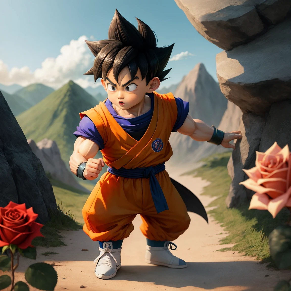 Little Goku,Dragon Ball, Rose