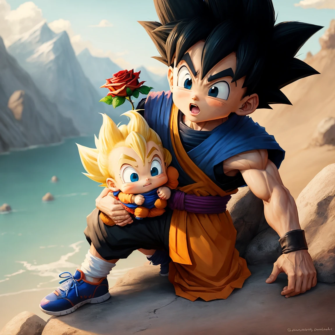 Little Goku,Dragon Ball, Rose