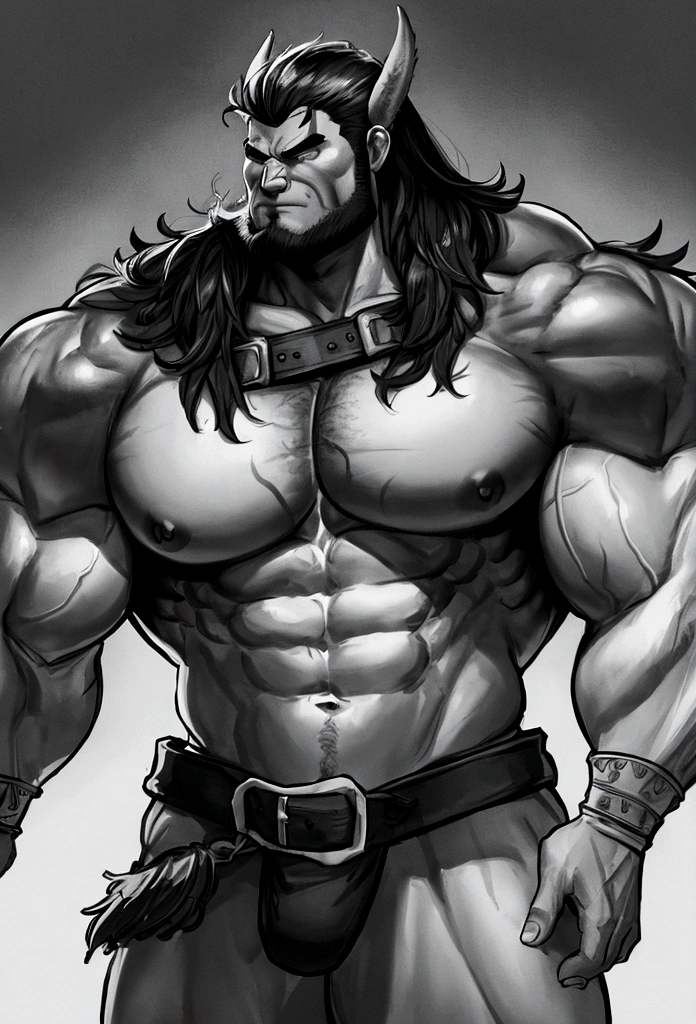 barbarian huge muscle man