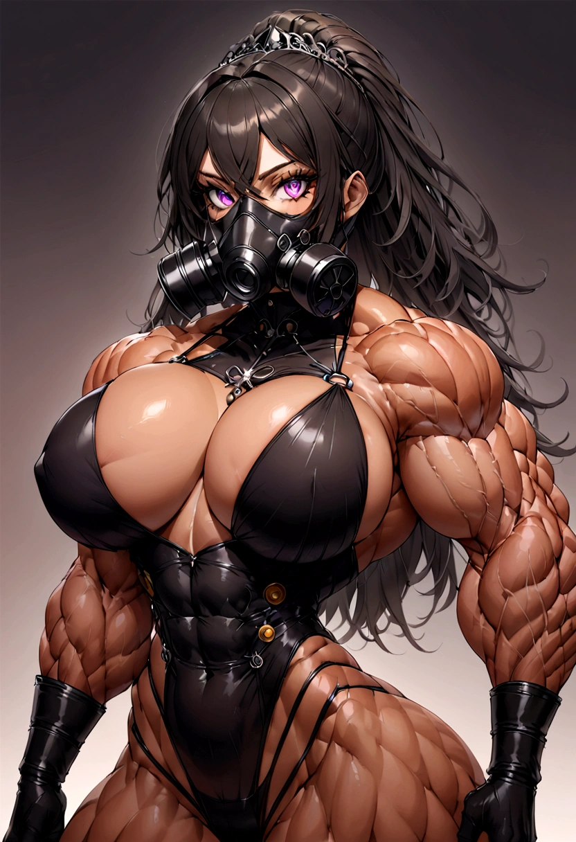 muscle woman gas mask posion world