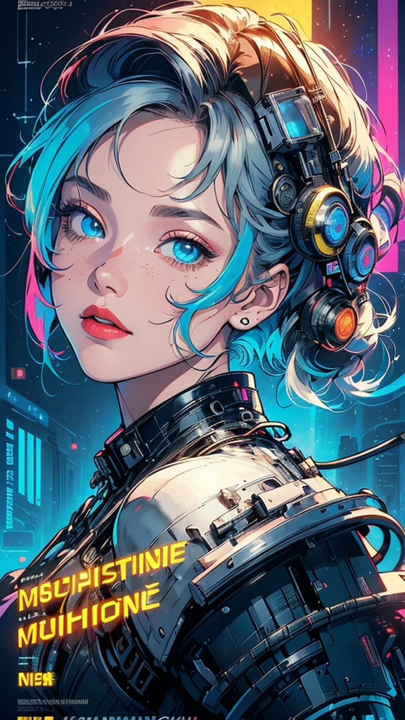 (((masterpiece, highest quality))),(((solo:1.2))),(((1girl:1.2))),32k wallpaper, very detailed, poster, vintage science fiction,(((((geometric cinematic movie poster))))), (bauhaus), shape,(((abstract))),(mid century modern),movie poster,(((((portfolio))))),(((((Close-up))))),(((((bust up))))),((((more various angle)))),(((highlight))),Vast landscape,((((heterochromia)))),(((complete. detailed face))),((((Extremely talented)))),(((((most complicated machine))))),(((genius mechanic))),((Overall colorfully)),neon sign