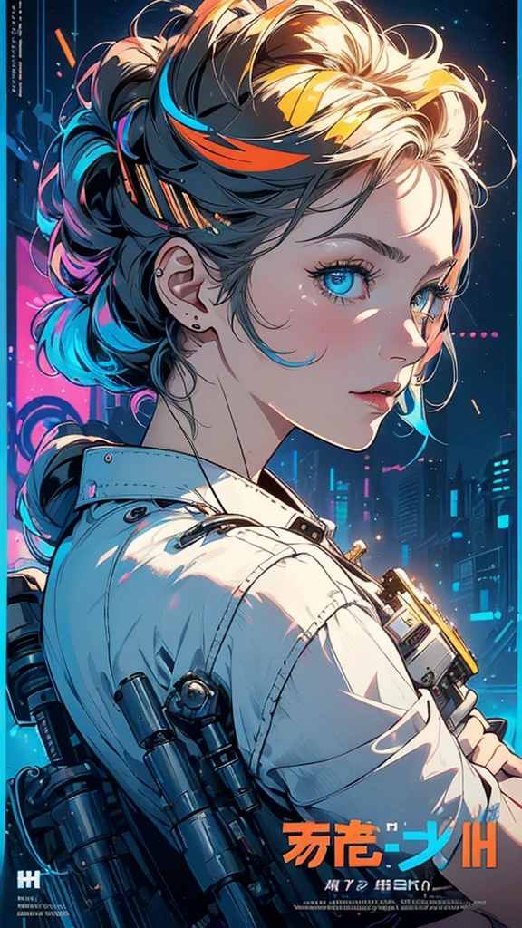 (((masterpiece, highest quality))),(((solo:1.2))),(((1girl:1.2))),32k wallpaper, very detailed, poster, vintage science fiction,(((((geometric cinematic movie poster))))), (bauhaus), shape,(((abstract))),(mid century modern),movie poster,(((((portfolio))))),(((((Close-up))))),(((((bust up))))),((((more various angle)))),(((highlight))),Vast landscape,((((heterochromia)))),(((complete. detailed face))),((((Extremely talented)))),(((((most complicated machine))))),(((genius mechanic))),((Overall colorfully)),neon sign