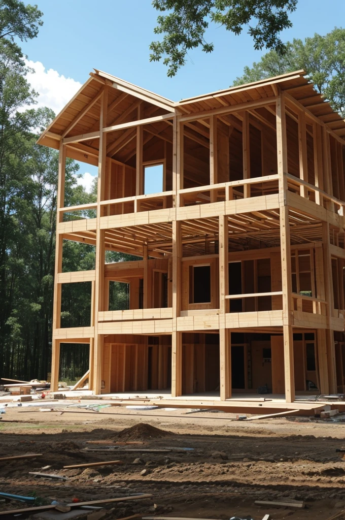 Picture of the house being built