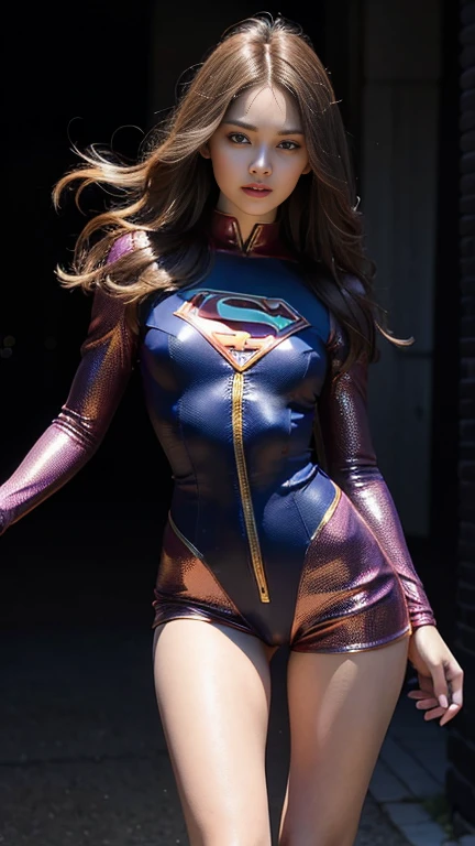 half length，1 young 23 yo girl，（perfect bodies，Tall and slim），solo，standing on your feet，（exteriors：1），Skysky，Focus on the face，Beautiful face，Detailed and delicate young face，Supergirl，（Super sexy ultra hot girl:1.5），Jumpsuits，thigh gap，Sharp pictures，tmasterpiece，（best qualtiy：1.2），hyper-detailing，16k, hd，high qulity，bright light，bright light ambience atmosphere ，Ultra-high resolution，uhd，（realistic:1.5），Sharp details，detailed skin textures，finely detailled，High quality ， smooth pink skin, shiny metallic glossy skin, Shiny，spread their leg-shaped legs，exasperation，upper knees pose ，Full waist up pose like
