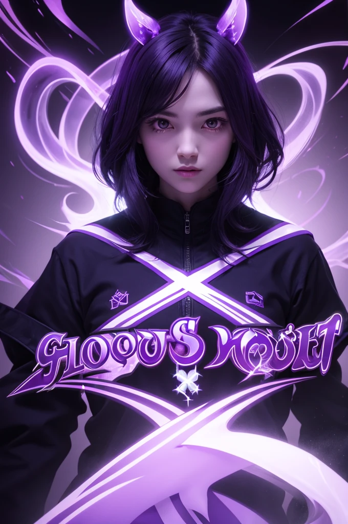 A logo of a ghost in purple color 