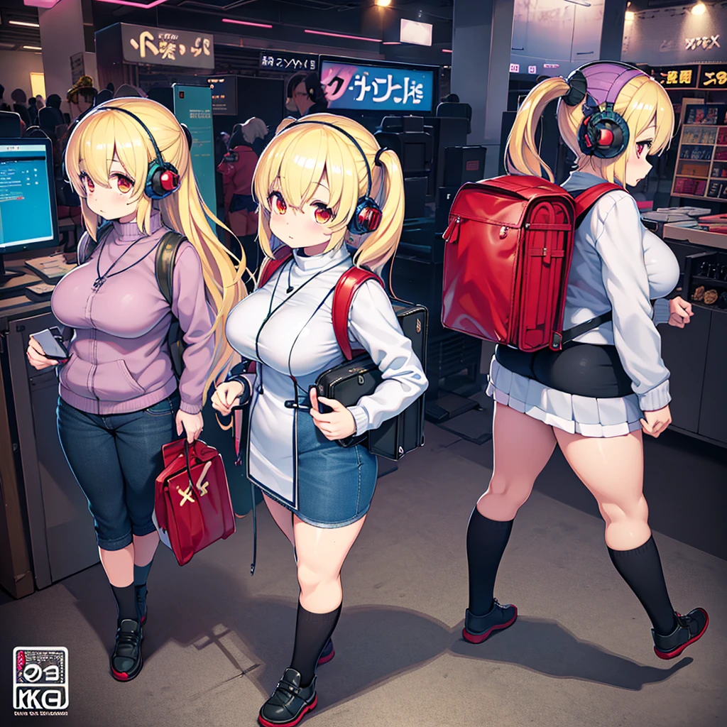 Anime girl with headphones and backpack looking at mobile phone, anime style 4 k, alice x. zhang, digital anime art, nightcore, digital anime illustration, digital art in anime style, anime art wallpaper 4k, anime art wallpaper 4k, anime art style, anime digital art, anime style artwork, Anime style. 8K, Detailed Digital Anime Art