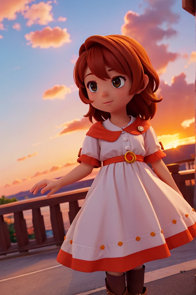 you see the sunset sky, warm colors of the sunset with clouds, a beautiful sunset