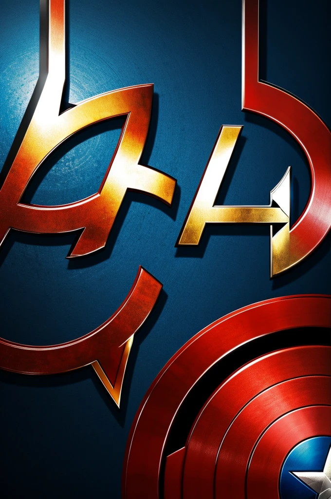 A wallpaper with the logos of the Avengers superheroes
