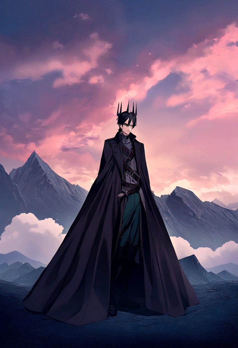 Dark King features male swordsman looking like Kirito from sweatd art online I want him to be more human