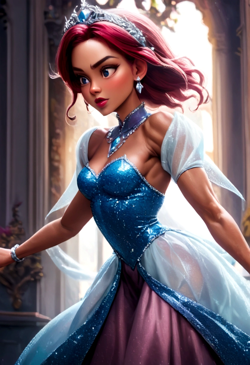 muscle woman ariel dress
