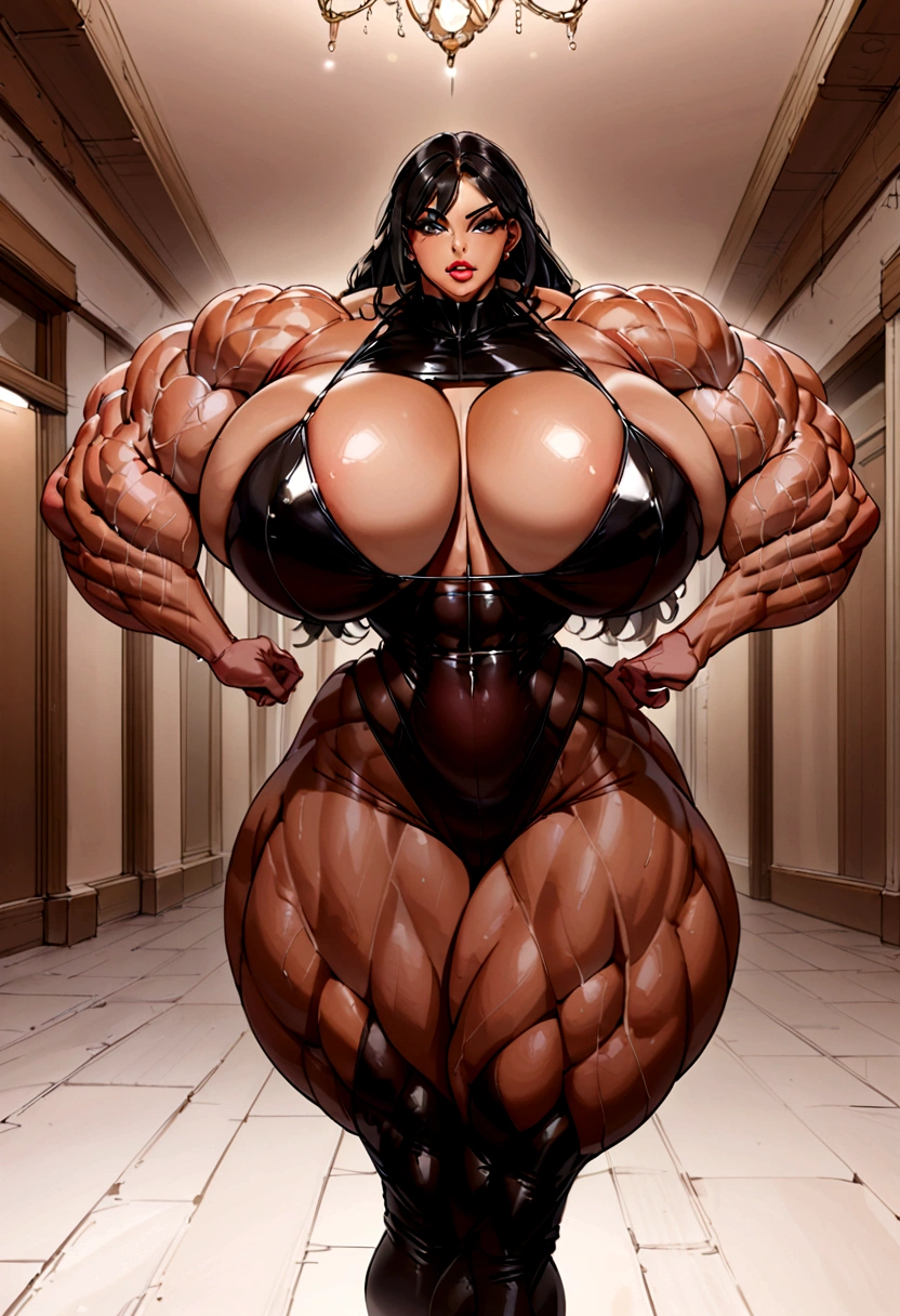 big muscle woman sings opera