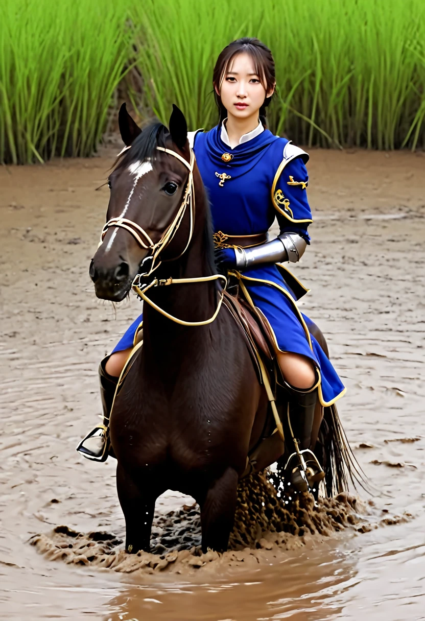 (((masterpiece))),(((Highest quality))),((Tabletop:1.4, Highest quality)), (Realな写真:1.4),
((1 cute girl knight)),rodeo,
(超High resolution:1.2),, wonderful, Very detailed CG Unity 8k wallpaper, Very detailed, High resolution,fat horse ridden by japanese girl,
Soft Light, Beautiful detailed girl, Droopy eyes,Very detailedな目と顔, Beautiful and exquisite nose, Beautiful and exquisite, horse ridden by a girl can't struggle in swamp because its drowned in the sticky mud:10.0 ,Displeased face:4.0,Real,Stir,Anatomically correct,action scene of fighting