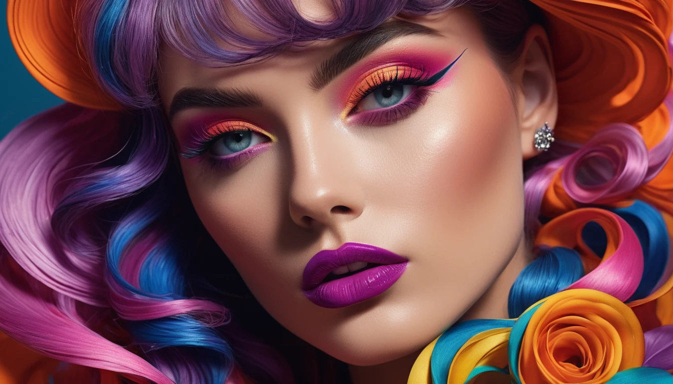 create an image demonstrating the styled of ((lo fashion)) styled, hyper realism, 8K high definition, swirly vibrant colors, sharp focus, incredibily detailed