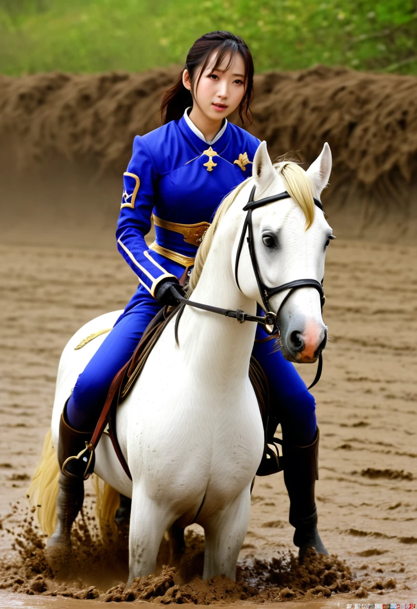 (((masterpiece))),(((Highest quality))),((Tabletop:1.4, Highest quality)), (Realな写真:1.4),
((1 cute girl knight)),rodeo,
(超High resolution:1.2),, wonderful, Very detailed CG Unity 8k wallpaper, Very detailed, High resolution,fat horse ridden by japanese girl,
Soft Light, Beautiful detailed girl, Droopy eyes,Very detailedな目と顔, Beautiful and exquisite nose, Beautiful and exquisite, horse ridden by a girl can't move because its drowned in the sticky mud:10.0 ,Displeased face:4.0,Real,Stir,Anatomically correct,action horse riding scene while struggle fighting