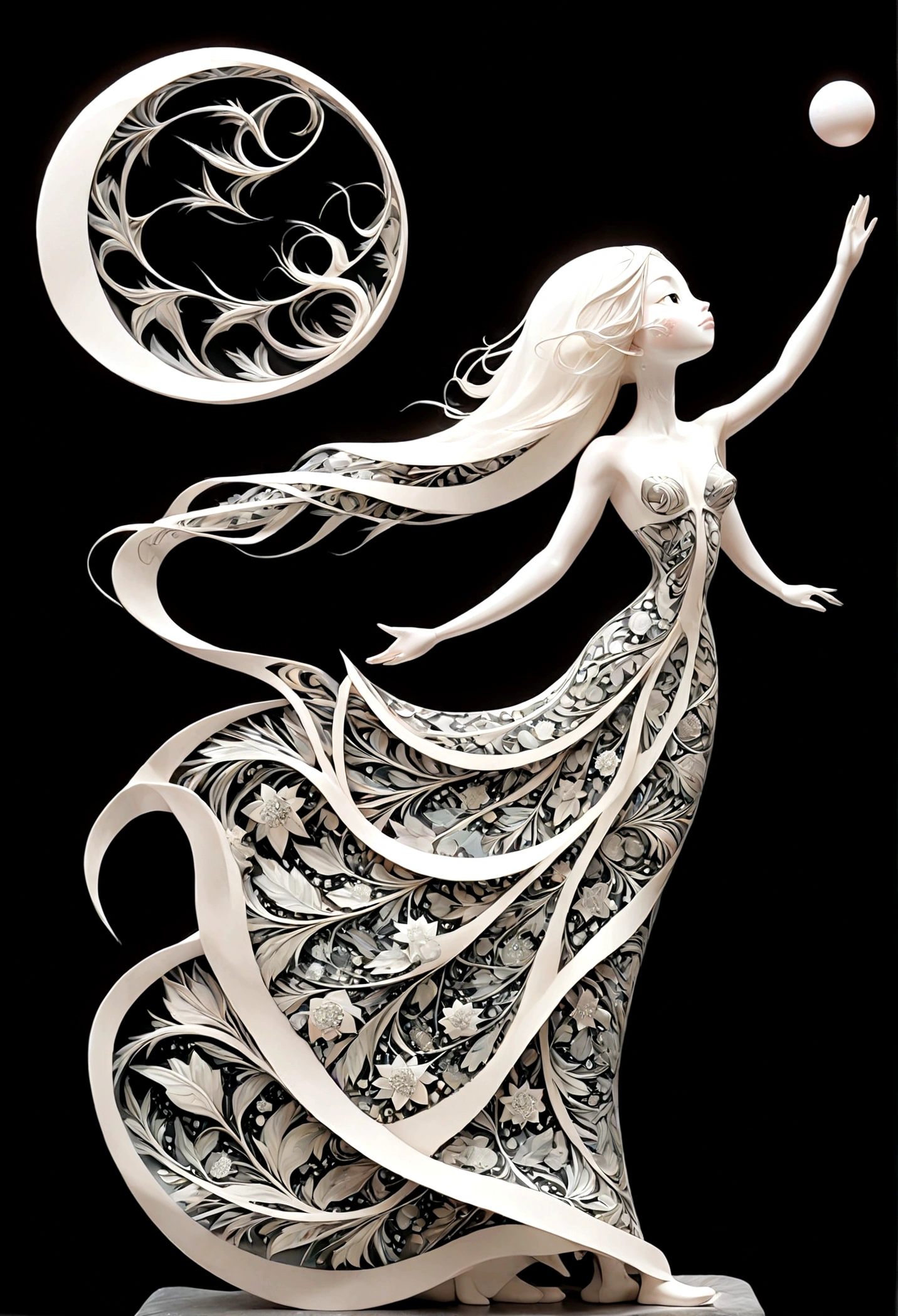 Perfect image：1.5. Analogue Photography:1.2),((Dynamic pose:1.2),(Dynamic Camera),NASA Style, On a moon full of flowers, Young woman in a long lace dress, Long Hair,Walk happily on the flower moon, Looking into the camera, The background is space, and Earth, performer, Other planets also appear to have ribbons flying around, Ultra-realistic, Actual photo shoot, Realistic, Photo taken with a Mamiya ARZ67 and Portra 400 film, Aperture 4, Shutter Speed 125 Stardust (Natural Color, Correct White Balance, Color Correction, Haze Removal,clarity), (Composition centering, Conceptual Photography)),(midnight, high quality, Film Grain), (Natural Color, Correct White Balance, Color Correction, Haze Removal,clarity)