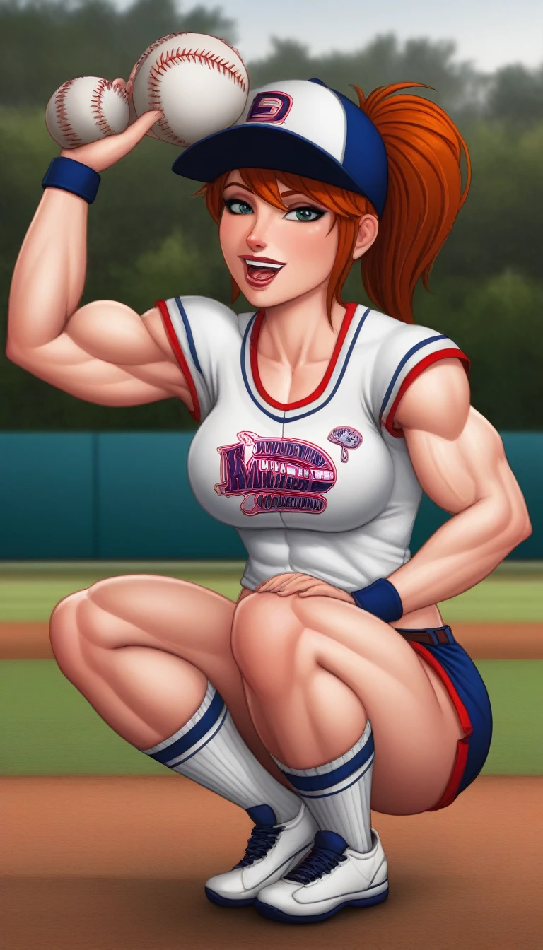 muscle girl baseball