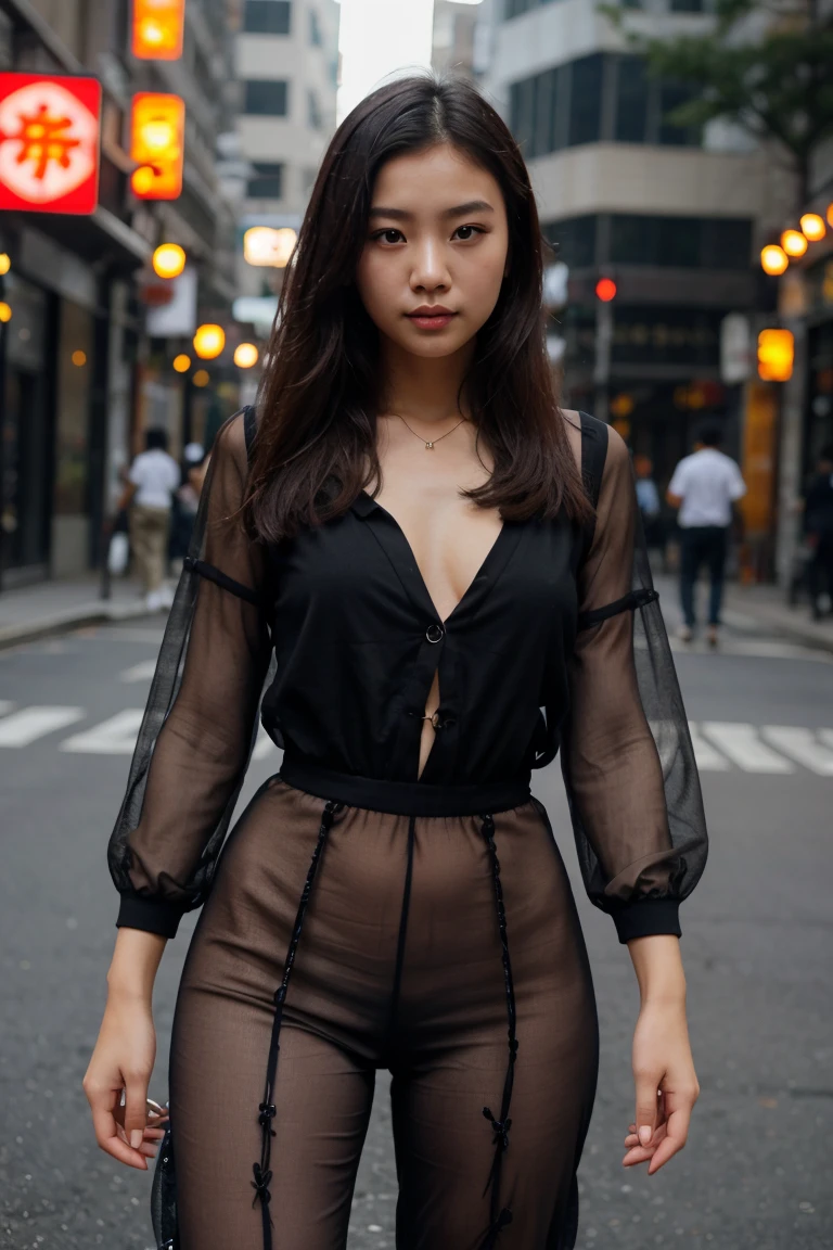 Chinese girl, sexy, two wire jumpsuit