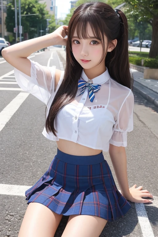 Cute Girls、Idol、high school girl、See-through、mini skirt、sit