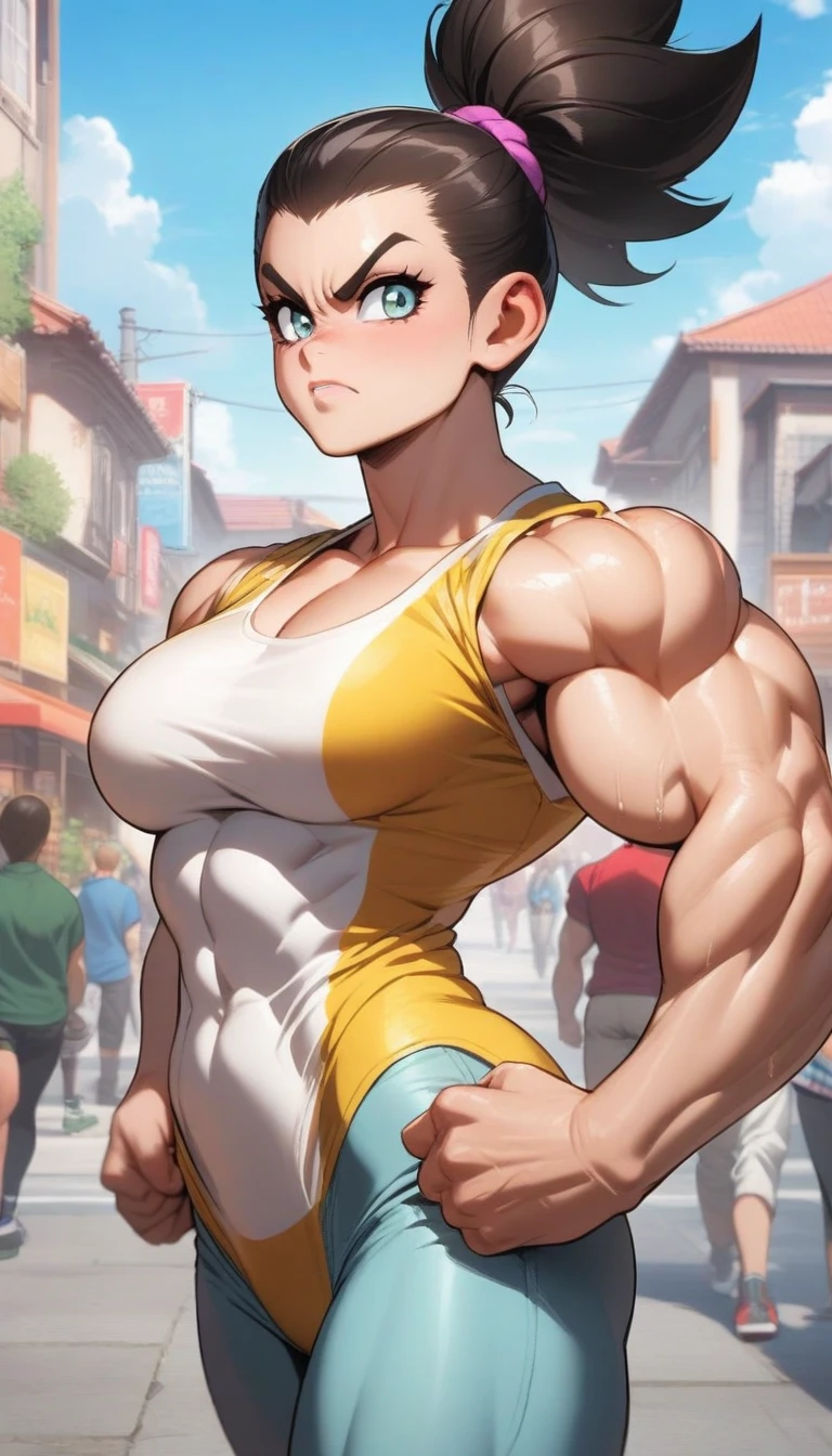 muscle kid girl school