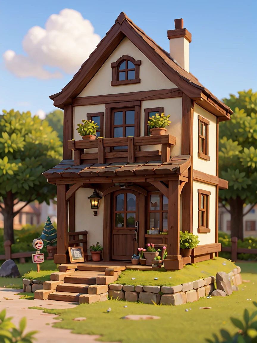 masterpiece, best quality, mini landscape, house