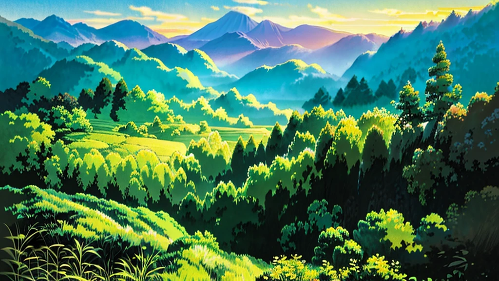 anime scenery of a village with a mountain in the background, anime countryside landscape, beautiful anime scenery, anime landscape, anime scenery, anime landscape wallpaper, anime background art, detailed scenery —width 672, anime beautiful peace scene, beautiful anime scene, anime scenery concept art, studio ghibli landscape, scenery artwork, heroine japan vivid landscape, studio ghibli environment, distant village background, , anime background art, amazing wallpaper, background art, hd wallpaper, relaxing concept art, beautiful wallpaper, high quality desktop wallpaper, background artwork, pc wallpaper, anime background, wallpaper hd, 8K image quality, Masterpiece