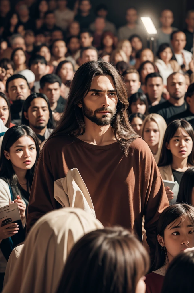 Jesus in the crowd