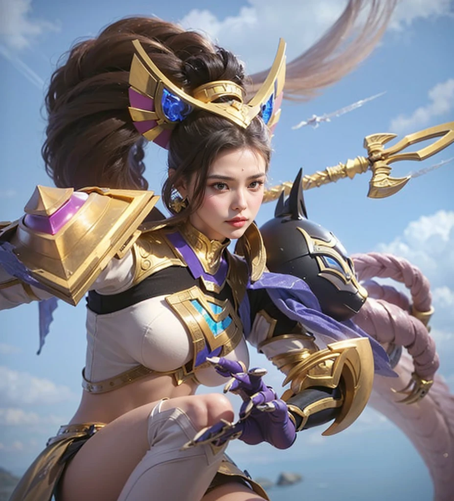 a close up of a 4 girls  ,pink hair , big booobs ,  shadowbringers cinematic, 4 k detail fantasy, a beautiful fantasy empress, game cg, xianxia fantasy, xianxia hero, 2. 5 d cgi anime fantasy artwork, cinematic goddess close shot, ruan jia and artgerm, wow 4 k detail fantasy, hyperdetailed fantasy character