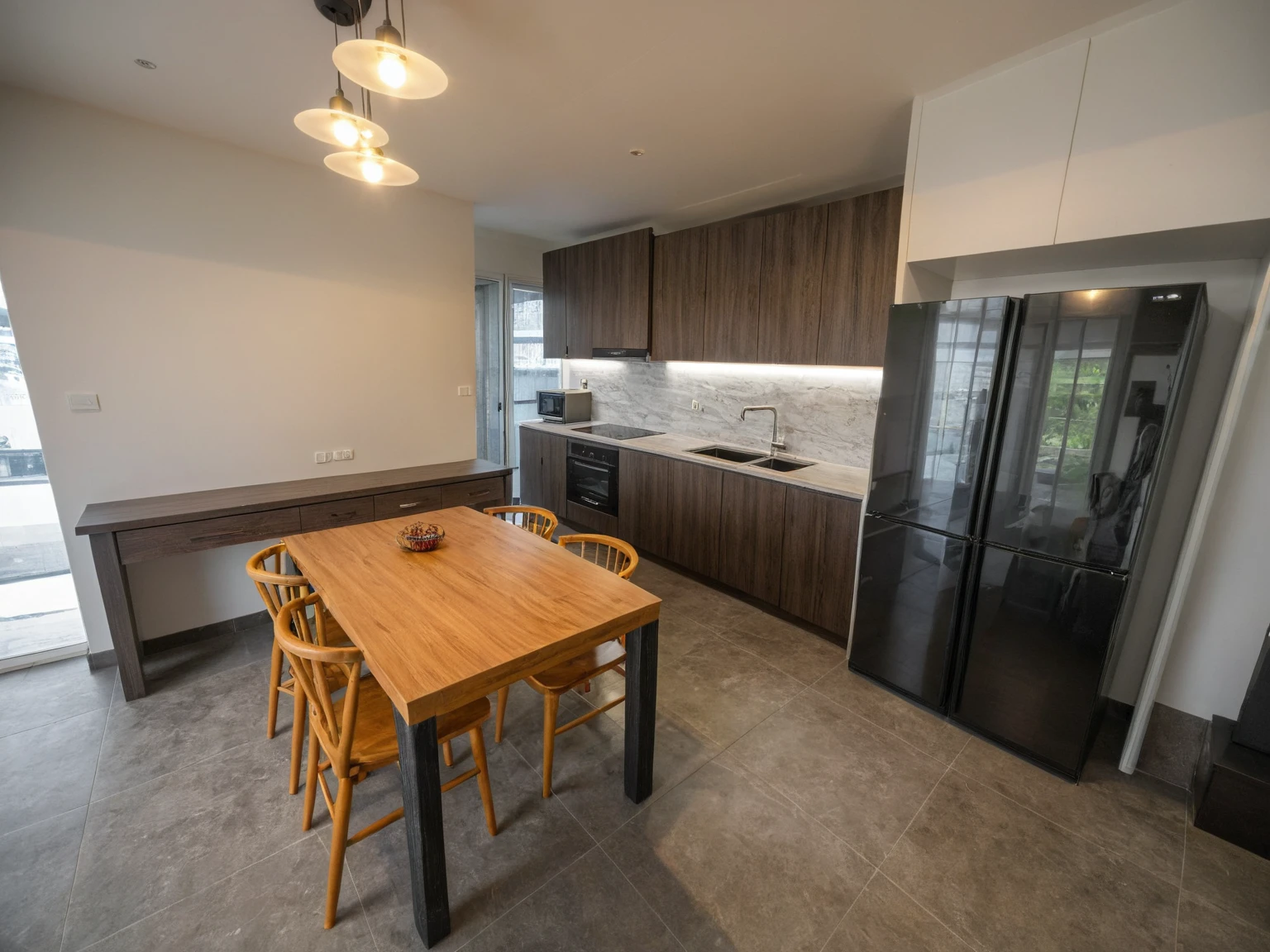 Raw photo,Masterpiece, high quality, best quality, authentic, super detail,
interior, indoors, kitchen room style modern
, (daylight:1.1), vivid colour, (realistic:1.2),