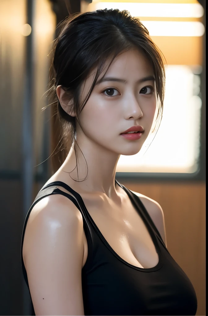 iu, yooa, tzuyu, sportsbra, cyberpunk, javanese, (((hijabi))), cleavage, reflection light, chiaroscuro, depth of field, cinematic lighting, ray tracing, Sony FE GM, UHD, super detail, masterpiece, textured skin, high details, best quality, award winning,3D,hdr(HighDynamicRange),Ray tracing,NVIDIA RTX,Hyper-Resolution,Unreal 5,Subsurface scattering、PBR Texture、post-proces、Anisotropy Filtering、depth of fieldaximum definition and sharpnesany-Layer Textures、Albedo e mapas Speculares、Surface coloring、Accurate simulation octane rendering of light-material interactions、Two-colored light、largeaperture、Low ISO、White balance、the rule of thirds、8K raw data