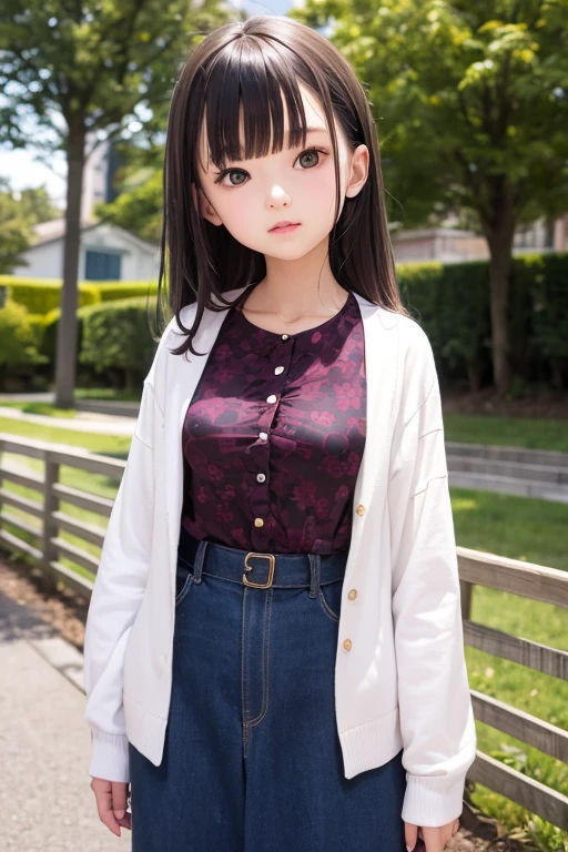 A girl wearing Holstein-patterned clothing