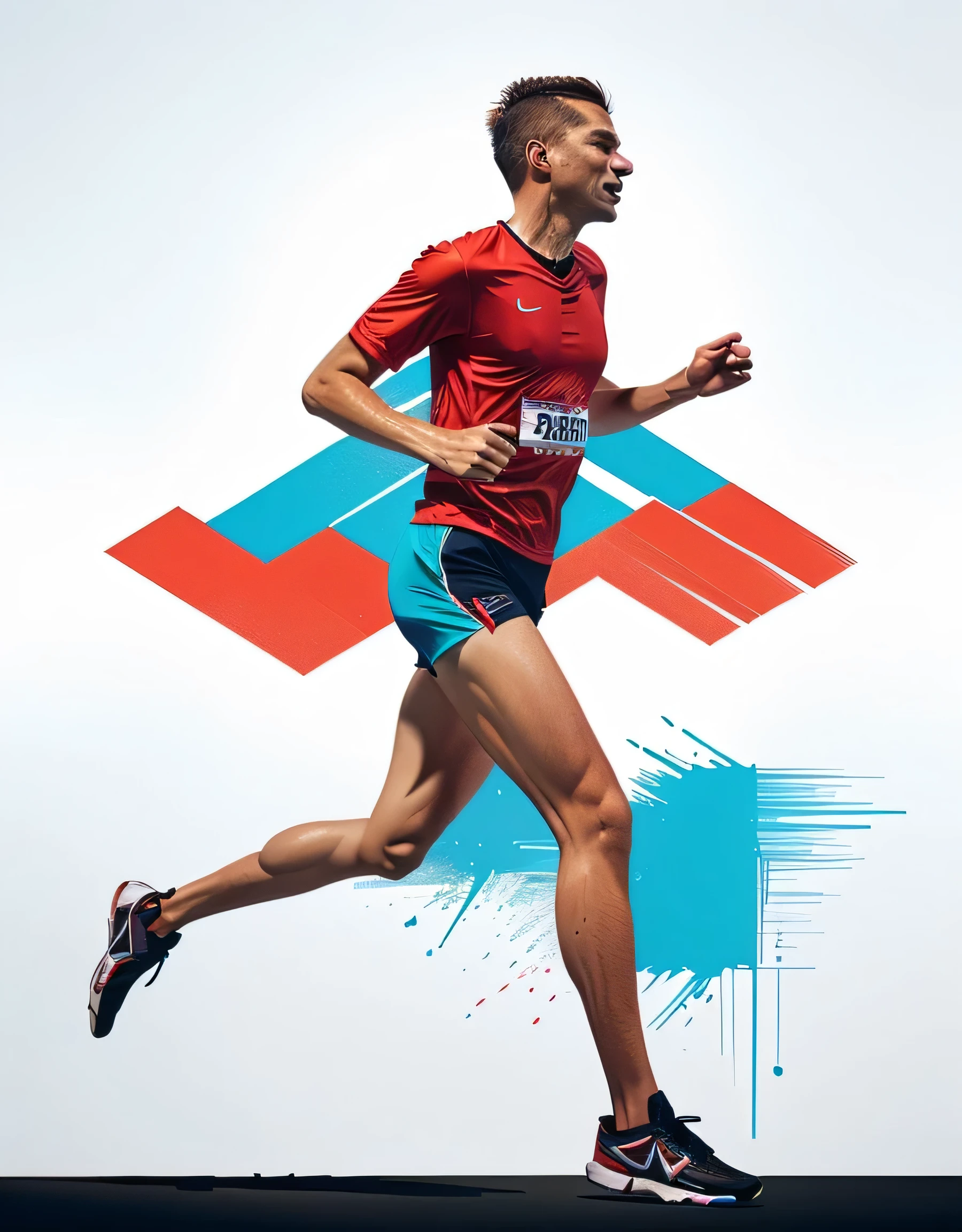 there is a man that is running with a can of soda, running pose, dynamic active running pose, 5 thousand., 5k, illustration, drawn image, artistic illustration, running, run, artistic rendering, HD illustration, people running, High-contrast illustration, step, simple illustration, running sequence, running freely, artistic impression, technical art, Photo illustration