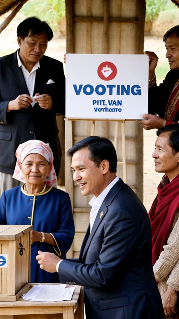 a rich man broke his promise to the villagers after the "voting campaign"