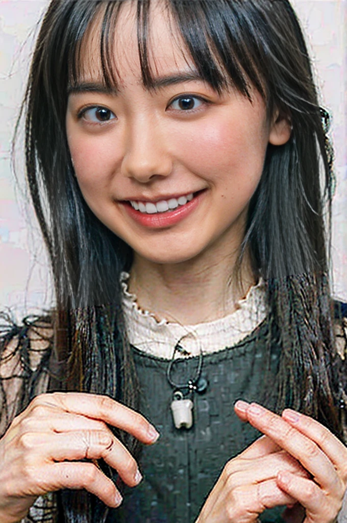(8K, RAW Photos, highest quality, masterpiec e:1.2). (Realistic, Realistic), 1 girl, ((White bottom:1.4)). Lots of eyelashes, Glowing eyelids, skeletally correct、((Huge breasts:1.4))