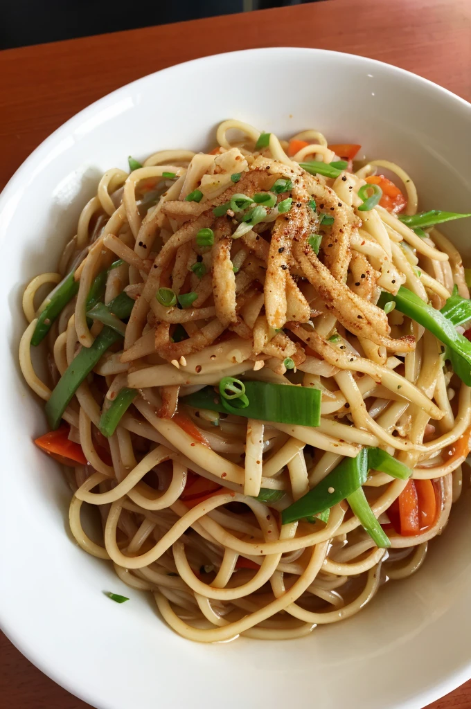 Bean sprout fried noodles