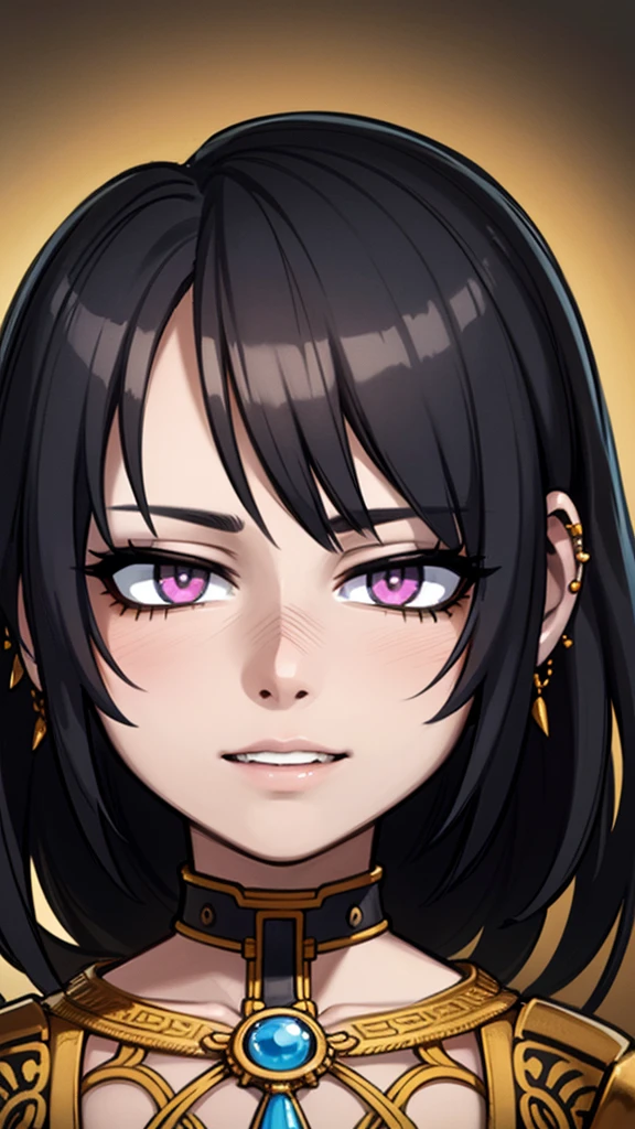 a beautiful young boy with black hair, a pierced ear, and an exaggerated style, (best quality,4k,8k,highres,masterpiece:1.2),ultra-detailed,(realistic,photorealistic,photo-realistic:1.37),1boy,beautiful detailed eyes,beautiful detailed lips,extremely detailed eyes and face,long eyelashes,pierced ear,black hair,anime style,cute,exaggerated features,colorful,vibrant colors,dramatic lighting,moody atmosphere,intricate details