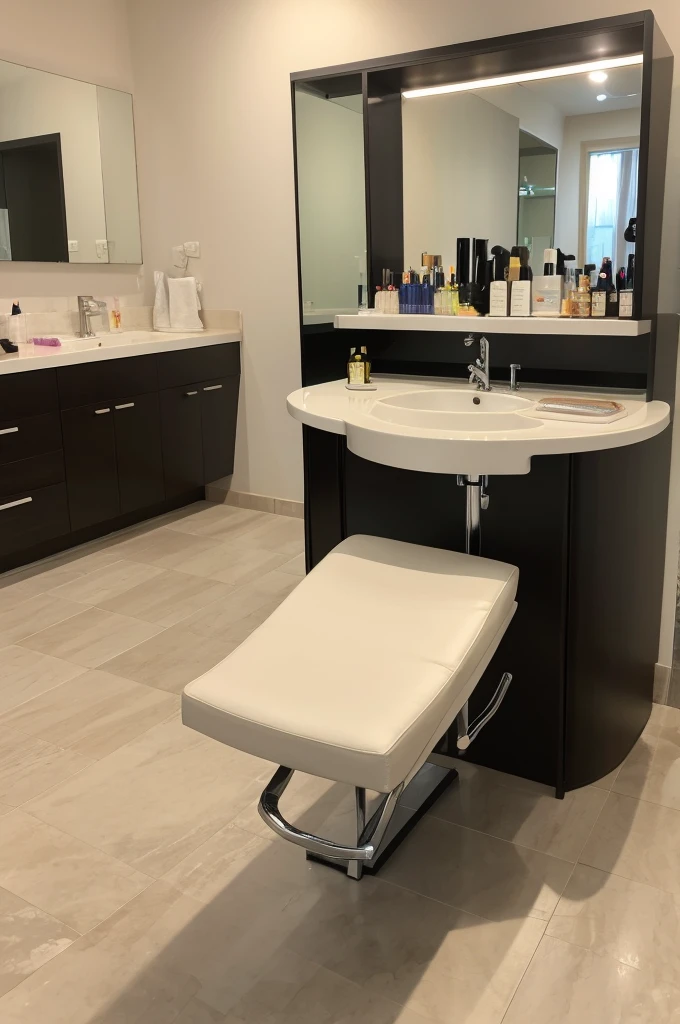 beauty salon shampoo table