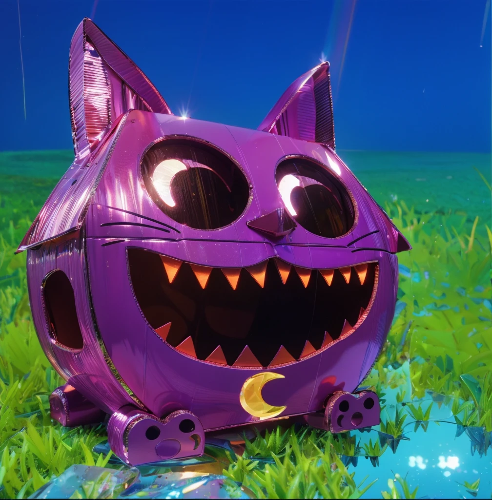 adorable cat-like creature big eyes, cute pink 3d cat, cute violet  3d realistic cat toy made of plastic  glossy texture, smooth 3d model, glossy plastic texture, multiple light sources, rim light, sharp post effects render, most beautiful vfx, , realistic, 4k, high resolution, rim light, smooth 3d model. , (glossy plastic texture with multiple big light probe refractions)3d style, simplified design, 3d render, glossy texture, smooth 3d model, multiple light sources, rim light, sharp post effects render, (glossy plastic texture with multiple big light probe refractions), perfect cgi, smooth silhouette, high intensity refraction, (super glossy material), most beautiful vfx , blue background, plastic refractions, realistic, 4k, high resolution, rim light, photo shoot, commercial photo, profile shot, 4k, rim light, high resolution, 4k, glossy texture, smooth 3d model, multiple light sources, rim light, sharp post effects render, (glossy metallic texture with multiple big light probe refractions), perfect cgi, cgi art created only with gradients, smooth silhouette, high intensity refraction, (super glossy chrome material), most beautiful vfx, blue background, chrome metal refractions, multiple light sources, rim light, sharp post effects render, perfect cgi, digital art, detailed digital art, reflective, best quality, 4k, masterpiece:1.2, ultra-detailed, realistic, vivid colors, dark and moody lighting, The image of the highest quality, ensuring every detail is showcased perfectly. It in 4k resolution, allowing viewers to immerse themselves in the richness of the colors and intricate details. The realistic rendering. under the spotlight, reflecting, high-resolution image, realistic rendering, dark background, and rim light photorealistic The image features three characters standing in front of three houses. The characters are a red-haired mermaid, a purple cat, and an orange dog. They are each holding a yellow maraca