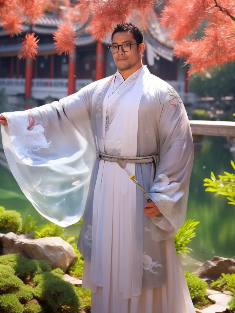 1 man, (model) Hot skin, Masterpiece, best quality, The most handsome man in the world, By Shenquan, perfect body, beautiful model, Attractive men, ages 18-24, aesthetics, blossoms in spring, Green meadows, spring, plain, tree, flower, sky, A strong, handsome young man in a clear white robe., white transparent fabric, shirtless shoulder, exposed chest muscles, exposed thighs, ((Revealing a complete penis with a little hair.)), (focus man), (smooth body)), smile, very cute, dynamic gesture, Cool and seductive, incredible light, full body shot, full body shoot, Young face, full body, The body is hairless., tall and thin, fit the body, Outstanding, white or white skin, Young face, Healthy body, HD, The flesh tone is natural., soft light, Highly detailed, looking at the audience, photography, Fine skin, real person, realistic, photorealistic realistic, Crazy details, face details, exaggeration, Surrealism is exaggerated, film, Telephoto, Intricate details of light , Highly detailed, Highly detailed, digital painting, art station, concept art, smooth, Sharp focus, illustration, Unreal Engine 5, 8k, งานศิลปะโดย Ross Tran และ Greg Rutkowski และ Alphonse Mucha, ยูHD, 8k, Show only men .8k อัลตร้าHD, DSLR, The light is dim., High quality, film grain, Fujifilm XT3, man of, 2 people, Two-person generation.