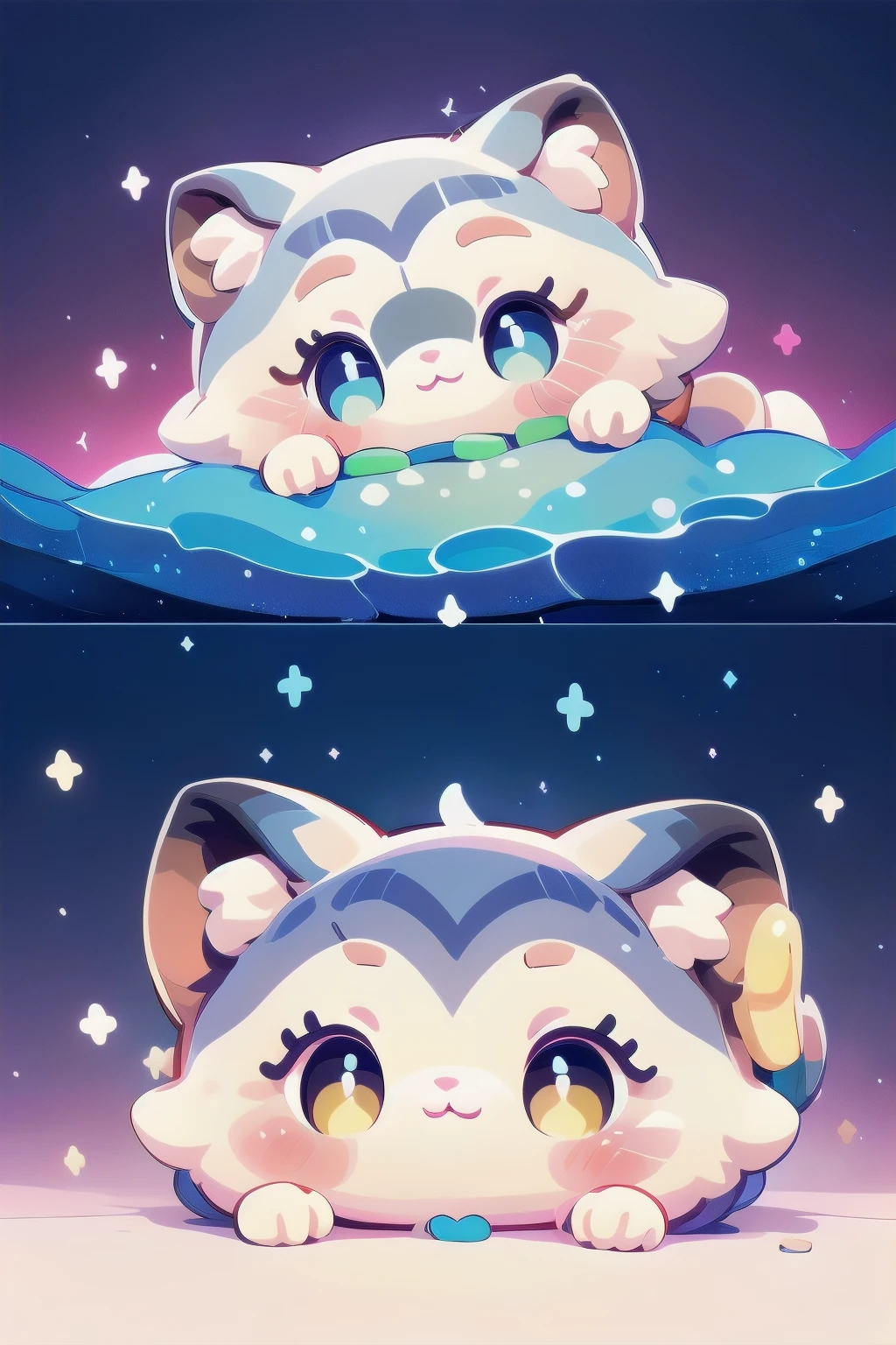 Cute raccoon in a surreal, dreamy fantasy scene、Detailed digital illustration、8K、Very detailed、Very realistic、Photorealistic、Bright colors、Dramatic lighting、Intricate details、Whimsical、magical realism、Soft pastel tones、Shine、Ethereal、Mysterious、Mysterious、Imaginative、Conceptual